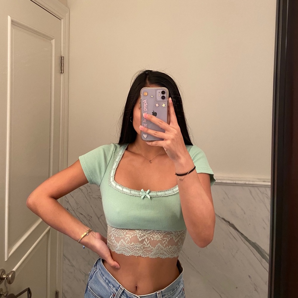 Tiger Mist Viola Top in Matcha